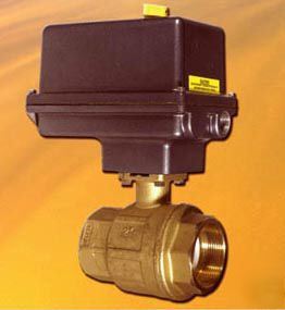 Electric actuated brass 2 way ball valve 3/4