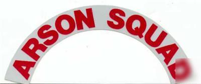 Fire helmet crescent decals arson squad red