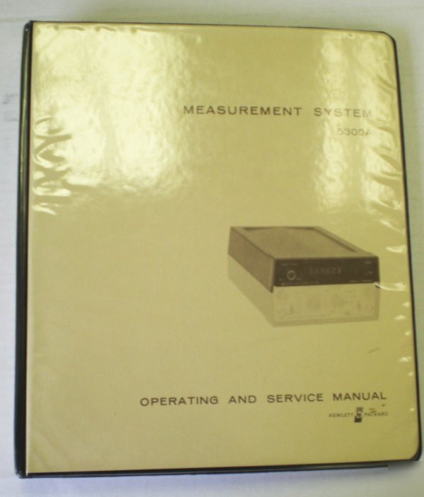 Hp 5300A measurement system operating manual - $5 ship 