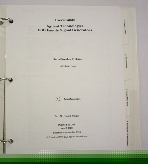 Hp esg signal generator users manual - $5 shipping 