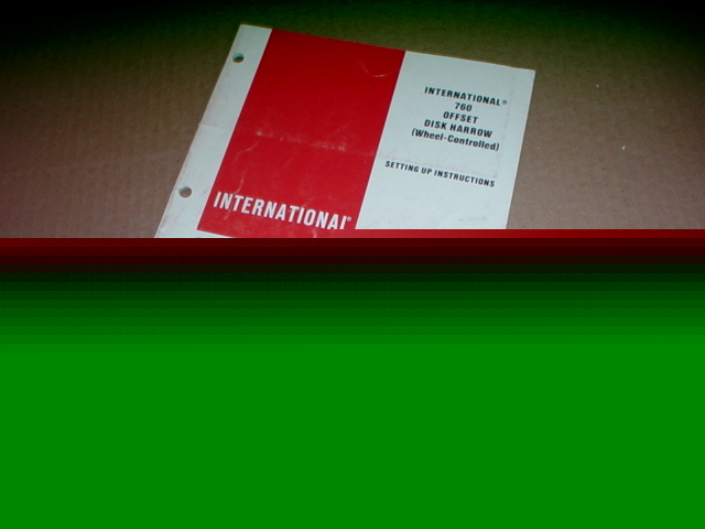Ih international 760 disc harrow operator manual