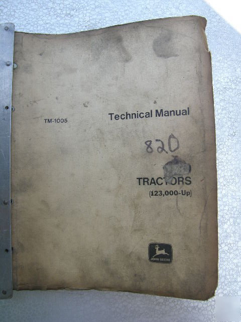 John deere 820 tractor technical manual TM1005