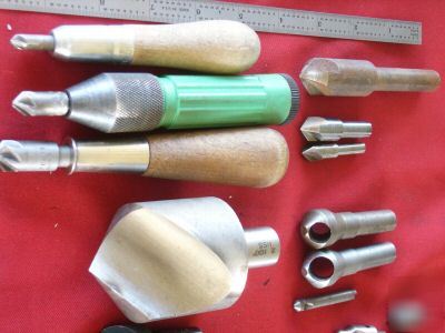 Lathe milling machine countersinks severance