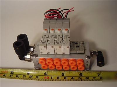 Lot smc solenoid valve on manifold