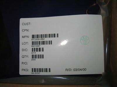 MIC2526-2BM micrel MIC2526 t/r 2500PCS 8-pin soic