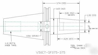 New V50CT SF075 375 thermal toolholding cat adapter