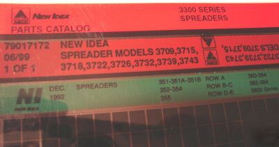 New idea spreader parts catalog micro fiche lot of 3
