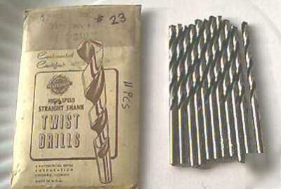 New usa made #23 jobbers lenght drill bits 11 pack