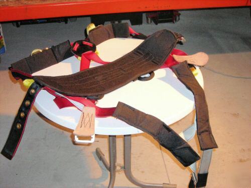 New usa made full body work climbing harness heavy duty