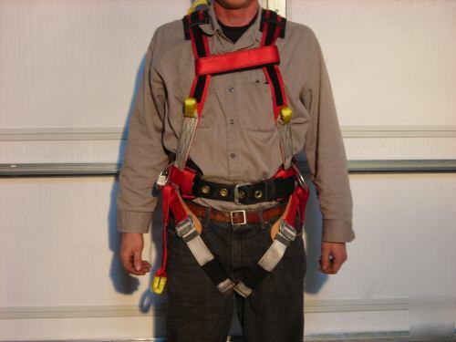 New usa made full body work climbing harness heavy duty