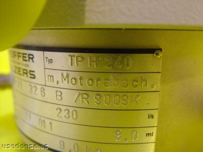 Pfeiffer-balzers turbomolecular turbopump tph 240