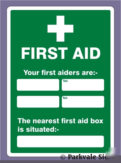 300X400 your first aiders are sign - rigid (0452)
