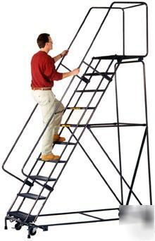 6 step rolling steel safety ladder by ballymore