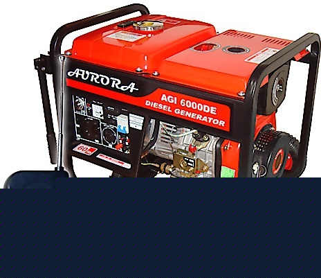 Aurora heavy duty 6500 watt diesel generator + remote