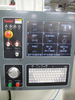 Fadal trm cnc vertical machining center, bed mill, 2005