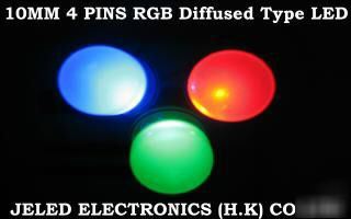300X 10MM 4PIN diffused rgb common ca manual ctrl led