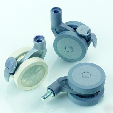 60MM quiet 2TONE unbraked castors M8X15 pin pack of 4 