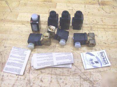Burkert soleniod valves w/ plug in electrical connectio