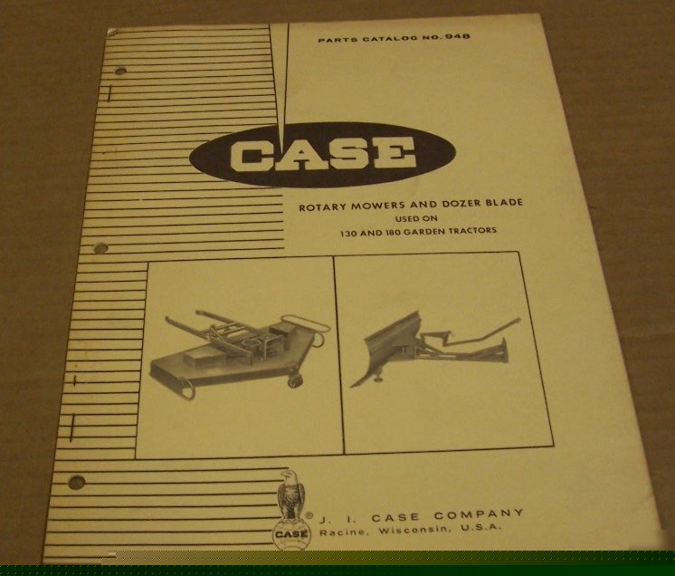 Case 1966 rotary mower & dozer blade parts book