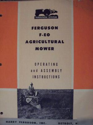 Ferguson f-eo sickle mower operator's manual - original