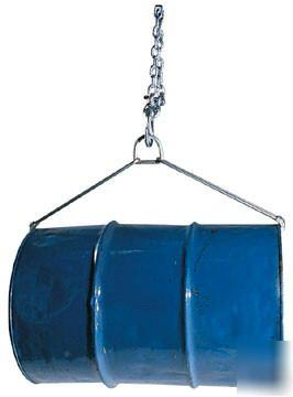 Horizontal drum lifter, drum slings, drum clutchers