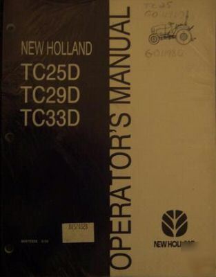 New holland TC25D,TC29D,TC33D tractor operator's manual