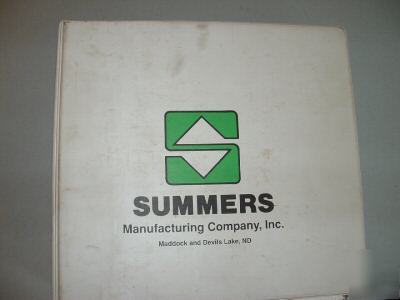 Operator's, parts manuals, summers equipment