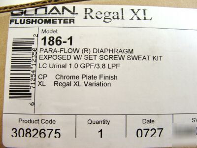 Sloan regal 186-1-xl flushometer urinal valve