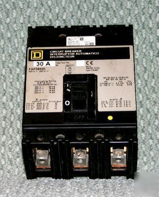 Square d FAP36030 molded case 30 amp circuit breaker