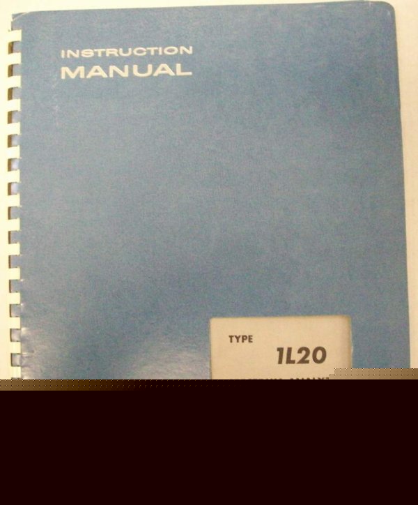Tektronix type 1L20 instruction manual - $5 shipping 