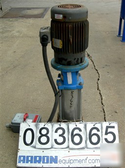 Used: goulds vertical multi-stage centrifugal pump, mod