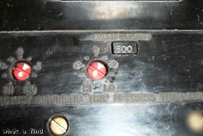 Westinghouse circuit breaker 500 amp 3 p mag. trip