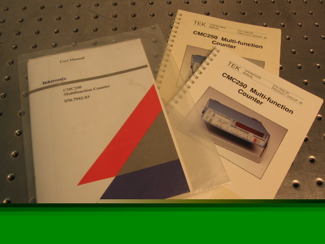 G30892 tektronix CMC250 operator's & user's manuals