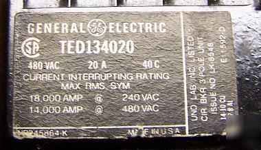 General electric TED134020 excellent used condition