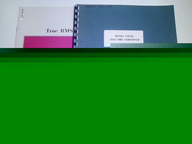 Hp 11153A true rms converter op. & service manual 11153
