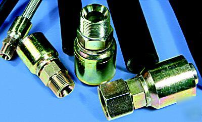 Hydraulic hose crimp fittings 3/8 id male npt-25PCS.