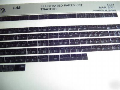 Kubota L48 tractor parts catalog book microfiche fiche