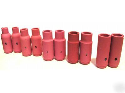 10N series tig nozzle assortment for 17,18,26 torches