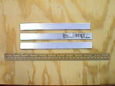 3 pcs. of 6063 aluminum 3/8 x 3/4 x 7 3/4 to 8 inches