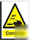 Corrosive sign-adh.vinyl-200X250MM(wa-049-ae)
