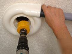 Dustbuddy holesaw electricians tools down lights armeg