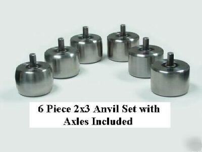English wheel 6 anvils precision cnc machined 2X3