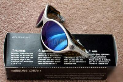 Harley - davidson HD100 blue mirror safety glasses 