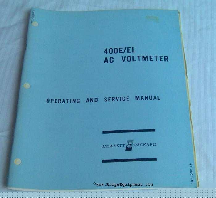 Hp 400E /el ac voltmeter operating & service manual []