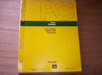 John deere 3030 & 3130 tractor parts catalogue