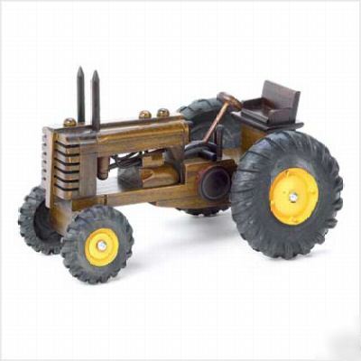 John deere wood-carved tractor