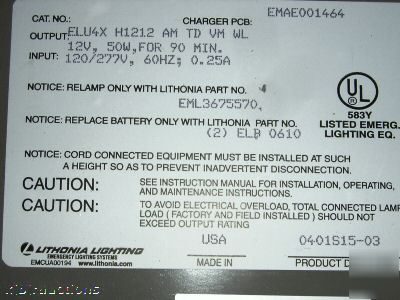 Lithonia nema 4 4X battery emergency lighting light 