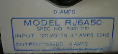 Lorain RJ6A50 flotrol rectifier rack 120V 3.7A 60HZ