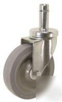 Metro stem caster with 5X1-1/4 tp rubber wheel