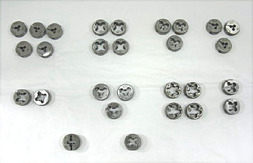 New adjustable round thread cutting dies lot of 28 usa
